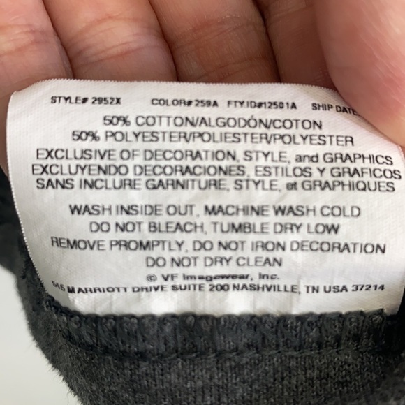 NFL Team Apparel - Steelers American Flag Lettering Gray Shirt Size Large - Picture 8 of 9